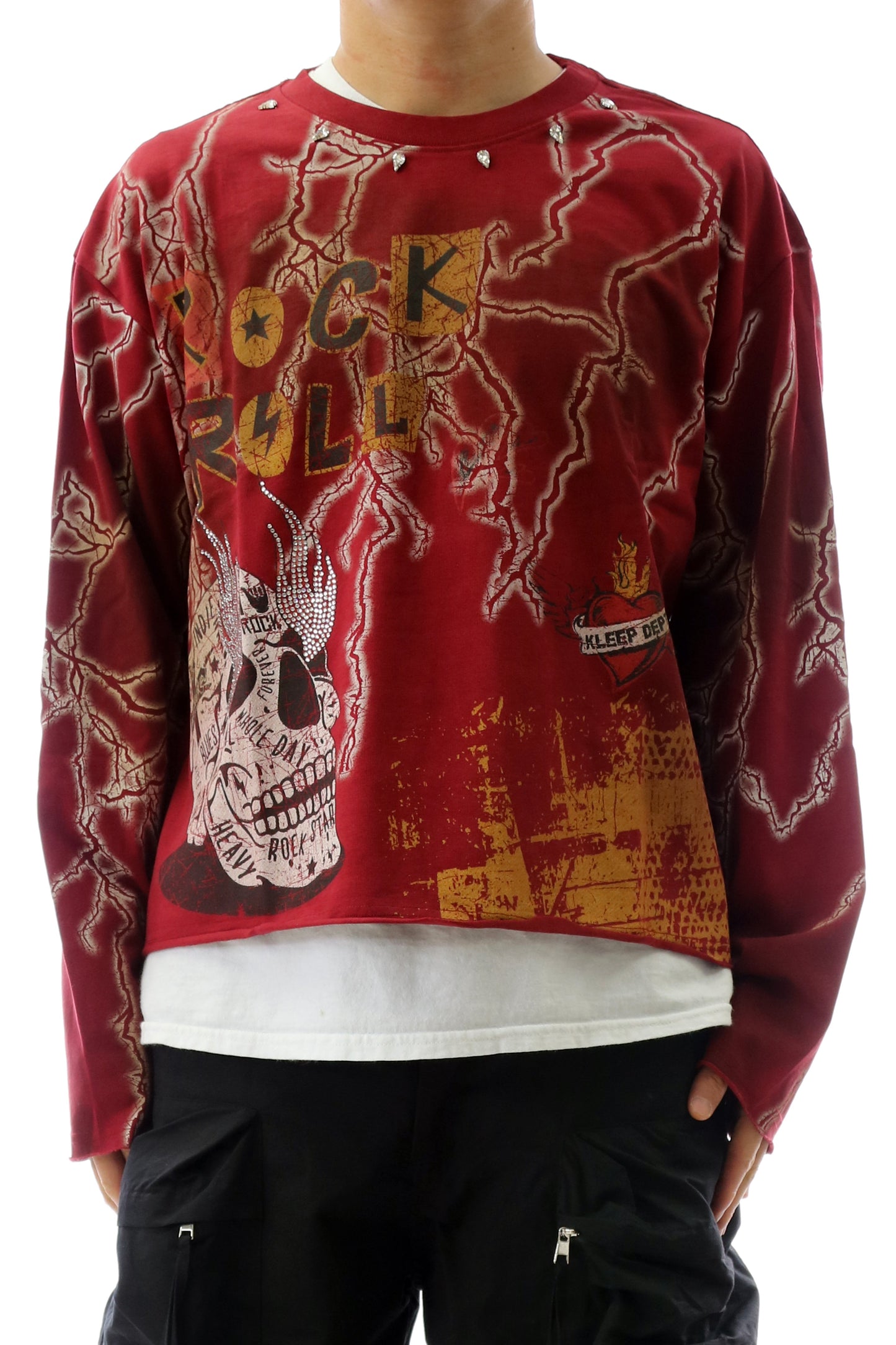 AGATE S/N Jersey Long Sleeve Crop Top Tee