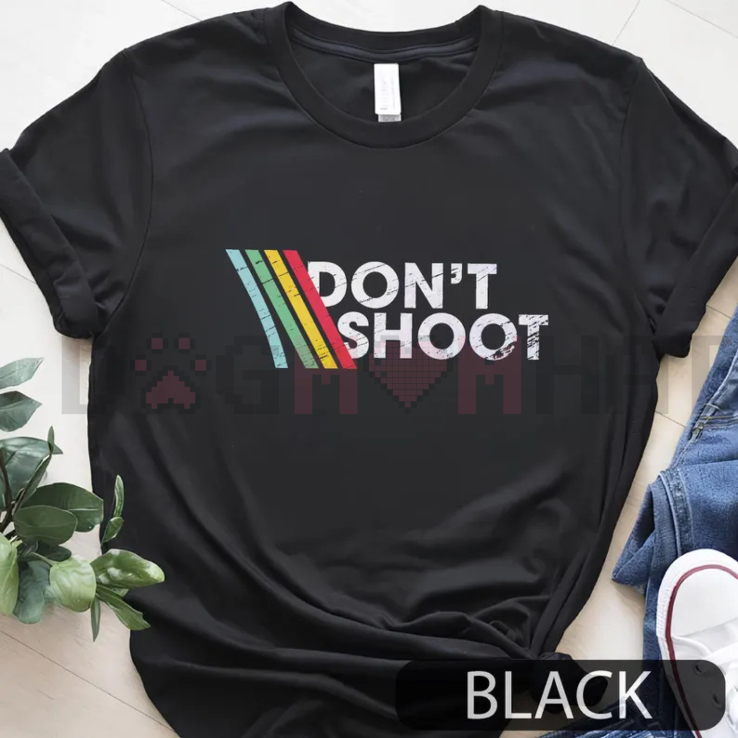 "DON'T SHOOT" Gaming Shirt – Sarcastic Funny Retro Arcade Distressed Vintage Tee