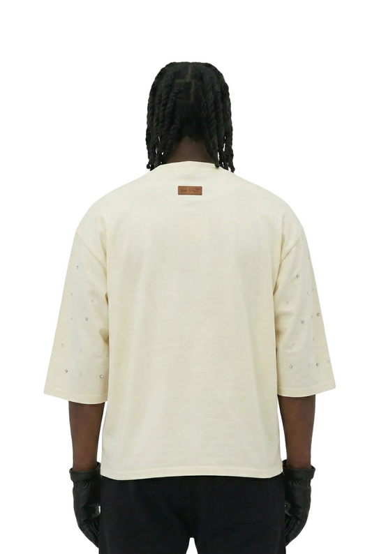 TOVAL SN/ Jersey 3/4 Sleeve Crop Top Tee