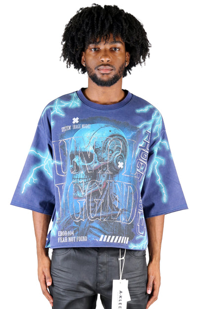 FOGER S/N Jersey 3/4 Sleeve Crop Top Tee