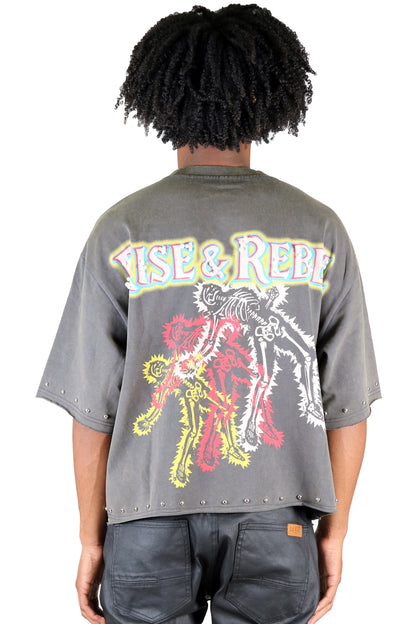 TWITCH S/N Jersey 3/4 Sleeve Crop Top Tee