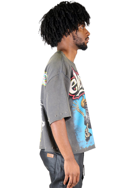 TWITCH S/N Jersey 3/4 Sleeve Crop Top Tee