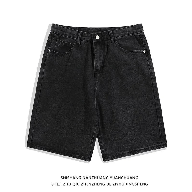 Y2K Baggy Shorts Womens New Wing Embroidered Denim Shorts Vintage Harajuku Hip Hop Gothic Punk Gothic Wide Leg Pants Street Wear